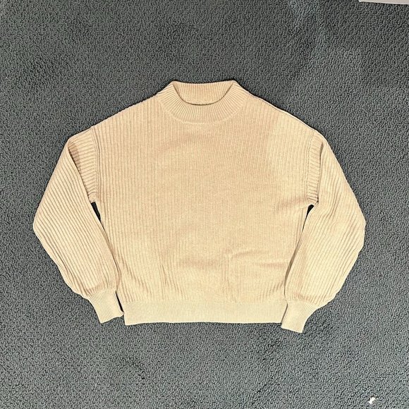 Frank & Oak Women's The Seacell Mockneck Sweater in Tan - XS - Picture 1 of 3